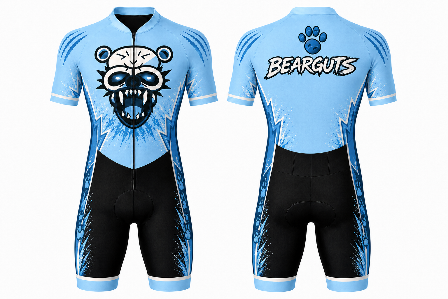 Ice Paw skinsuit front and back